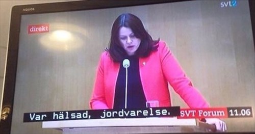 スウェーデンの政治番組で誤ってアニメの字幕が表示された結果 笑 Buzzmag