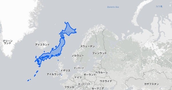 地図と全然違う 各国の 本当の大きさ を比較できるサイトが話題 日本でかっ Buzzmag